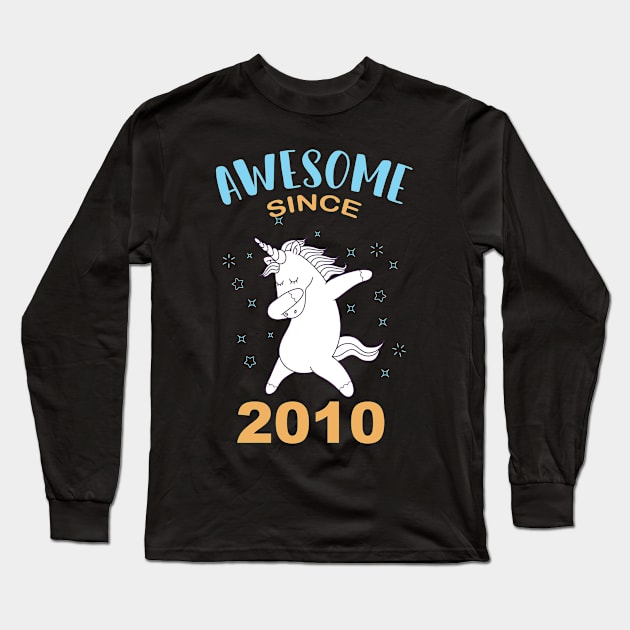 Awesome since 2010 Long Sleeve T-Shirt by GronstadStore